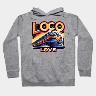 Train Vintage, Loco Love Hoodie